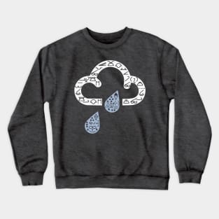 Cloud and rain weather map symbols Crewneck Sweatshirt